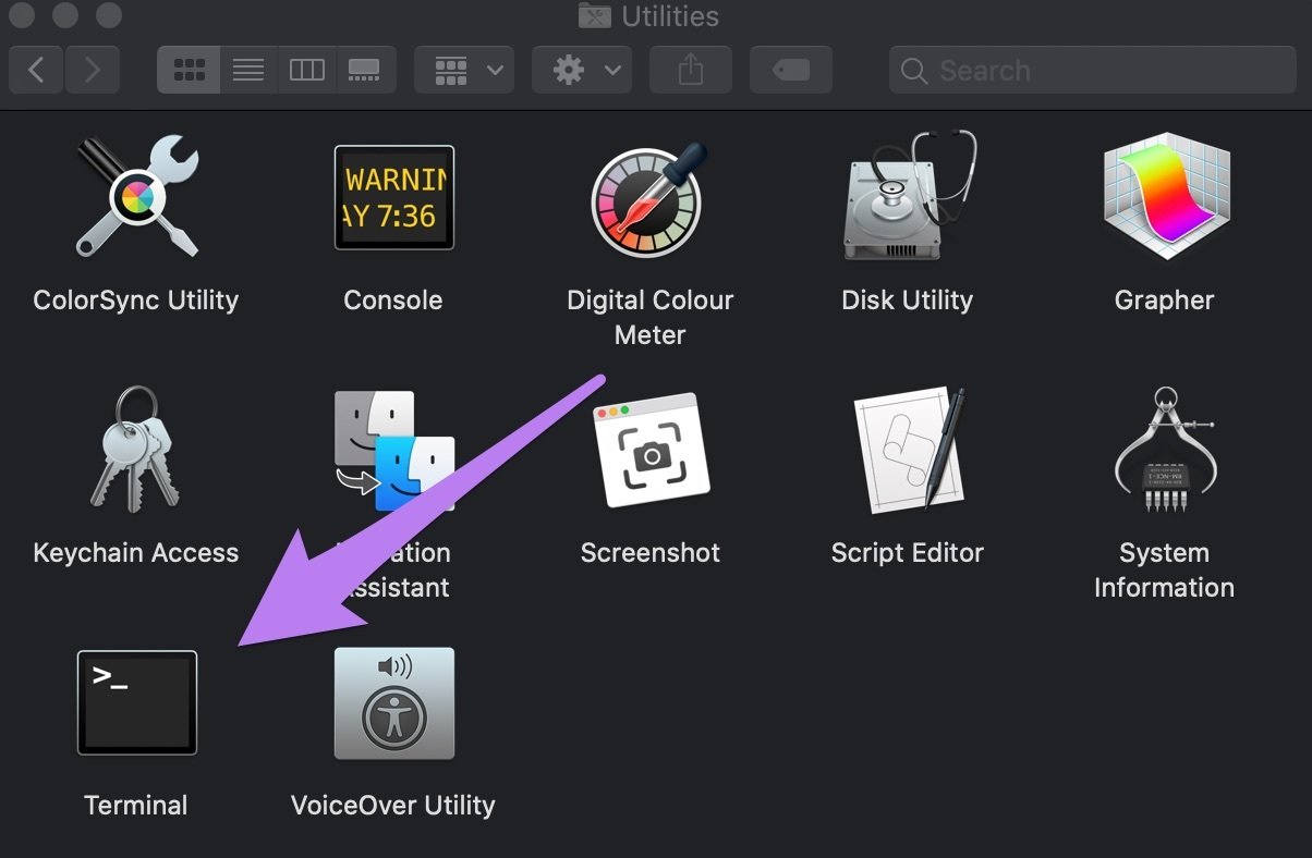 icons not showing for programs mac